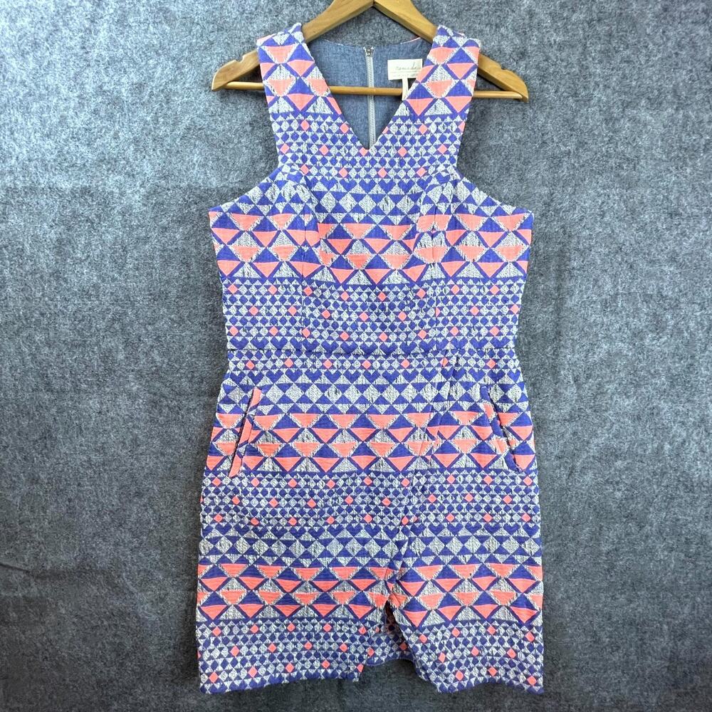 Nomad by Morgan Carper Dress‎ 14 Mesa Jacquard Tribal Aztec Blanket 80s Pastel